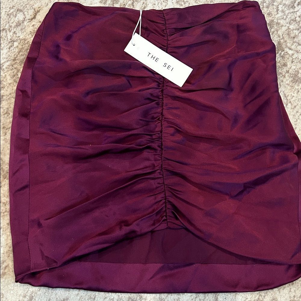 NEW! The SEI Purple center Ruched Skirt size 2 - Picture 8 of 8